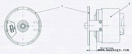 圖3 1為1FT603.-4電機內置編碼器的支持盤 2為編碼器